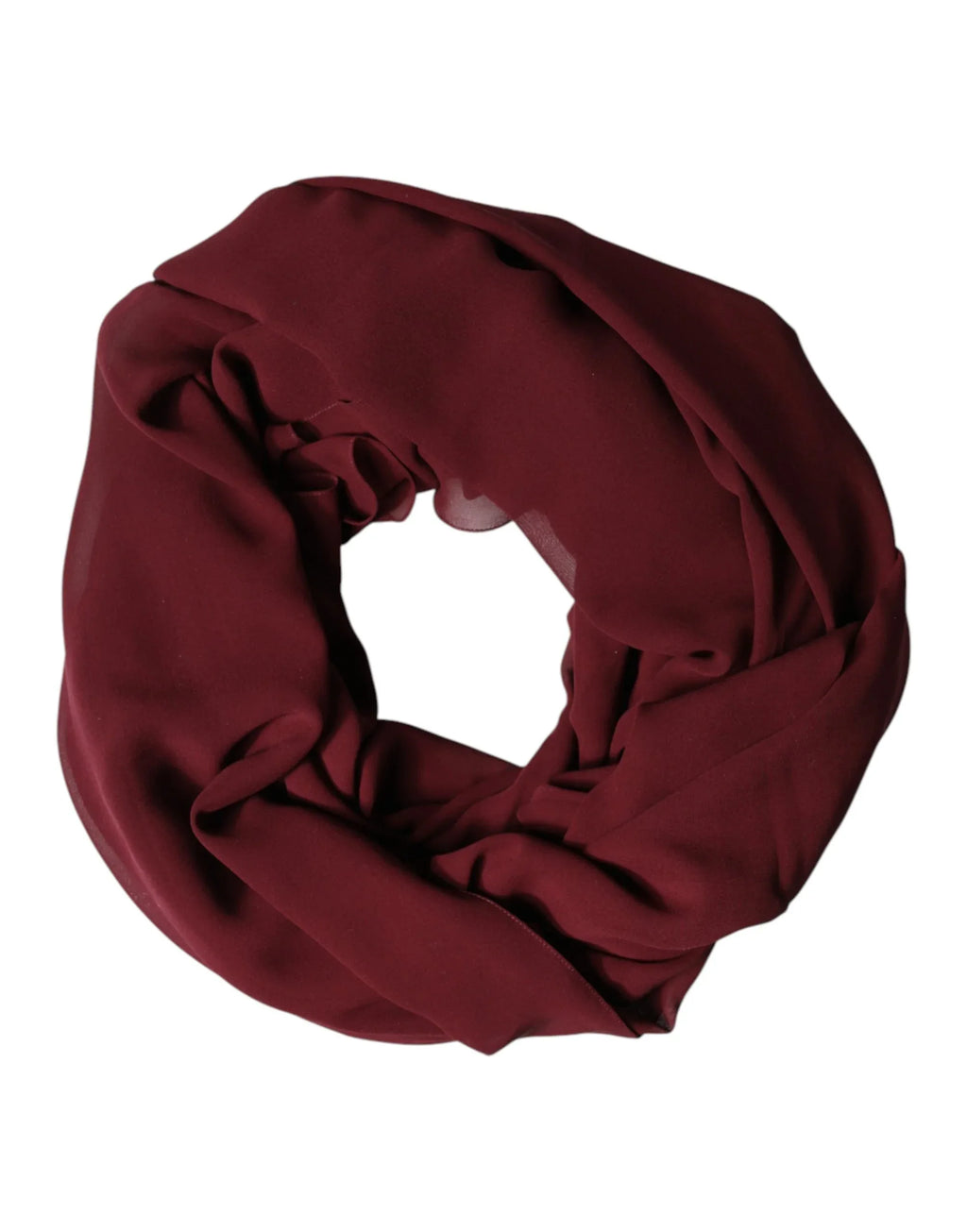 Dolce & Gabbana Maroon Silk Stole Neck Wrap Shawl Men 200cm x 130cm Scarf - Zeiniez