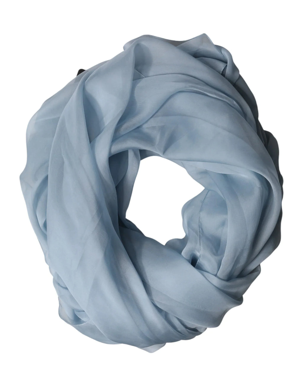 Dolce & Gabbana Light Blue Silk Stole Neck Wrap Shawl 200cm x 130cm Scarf - Zeiniez