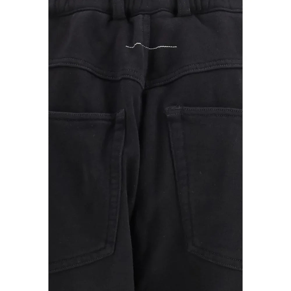 MM6 Black Cotton Athletic Pants - Zeiniez