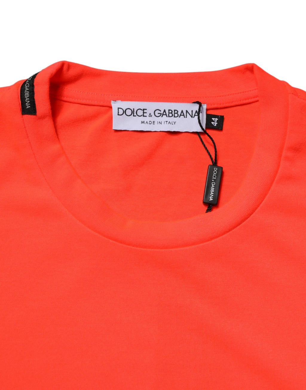 Dolce & Gabbana Neon Orange Polyester Crew Neck Men T-shirt - Zeiniez