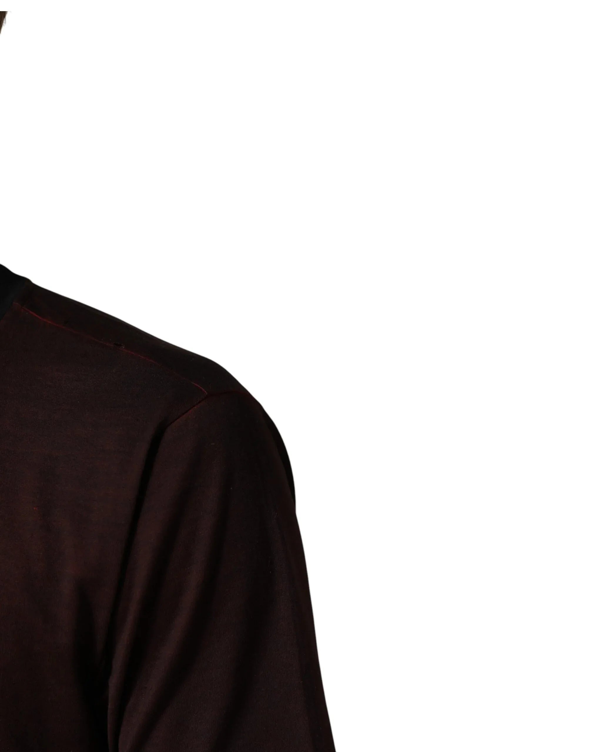 Dolce & Gabbana Maroon DG Crown Cotton Crew Neck Men T-shirt - Zeiniez