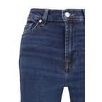 7FOR Blue Cotton Flared Jeans - Zeiniez