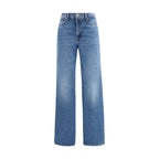 7FOR Blue Cotton Flared Jeans - Zeiniez