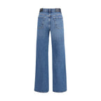 7FOR Blue Cotton Flared Jeans - Zeiniez