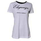 Dolce & Gabbana White Eleganza Cotton Crew Neck Tee T-shirt