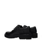 Valentino Garavani Black Leather Oxfords And Derbies - Zeiniez