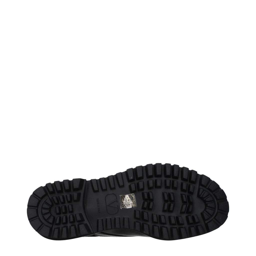 Valentino Garavani Black Leather Oxfords And Derbies - Zeiniez