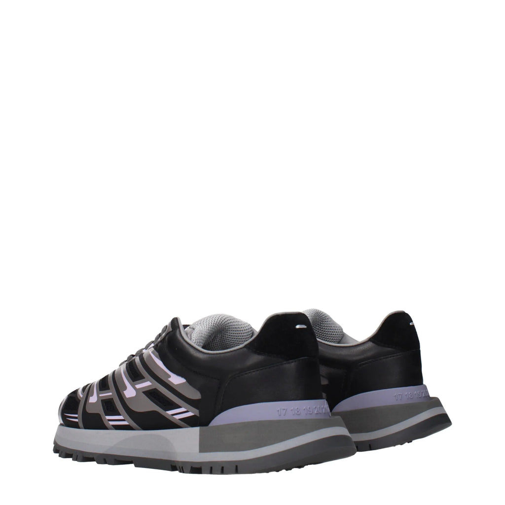 Maison Margiela Black Fabric Athletic Sneakers