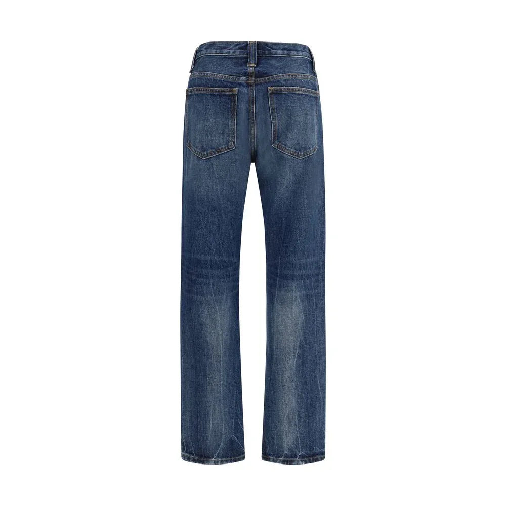 Khaite Blue Cotton High-Waisted Jean - Zeiniez