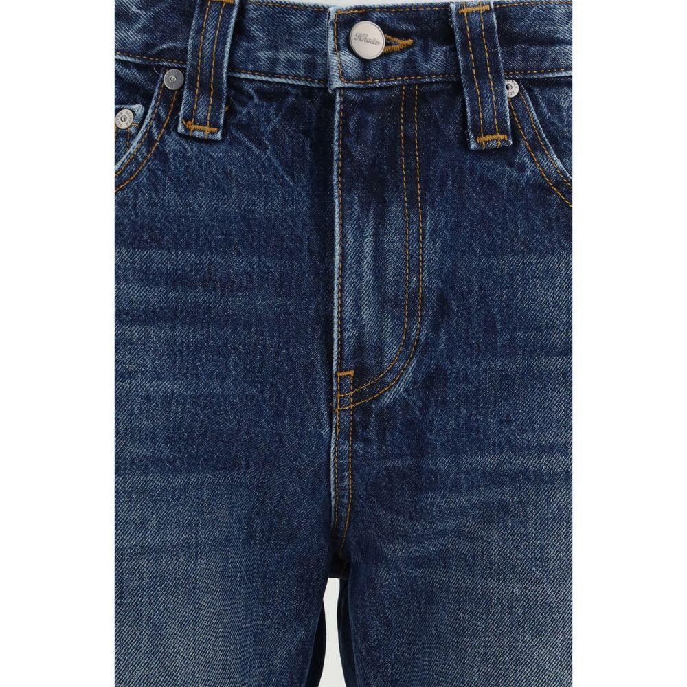 Khaite Blue Cotton High-Waisted Jean - Zeiniez
