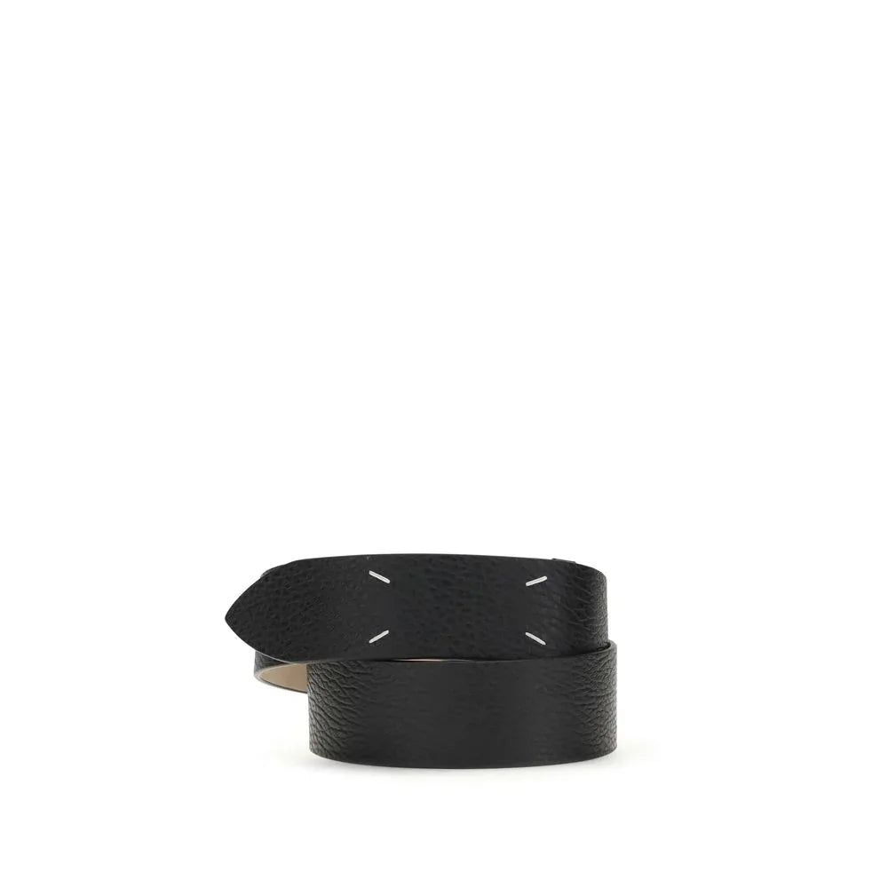 Margiela Black Calf Leather Bos Taurus Regular Belt - Zeiniez
