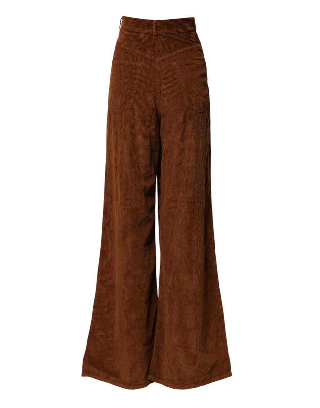 Jucca Brown Wide Leg High Waist Corduroy Denim Trouser Jeans - Zeiniez