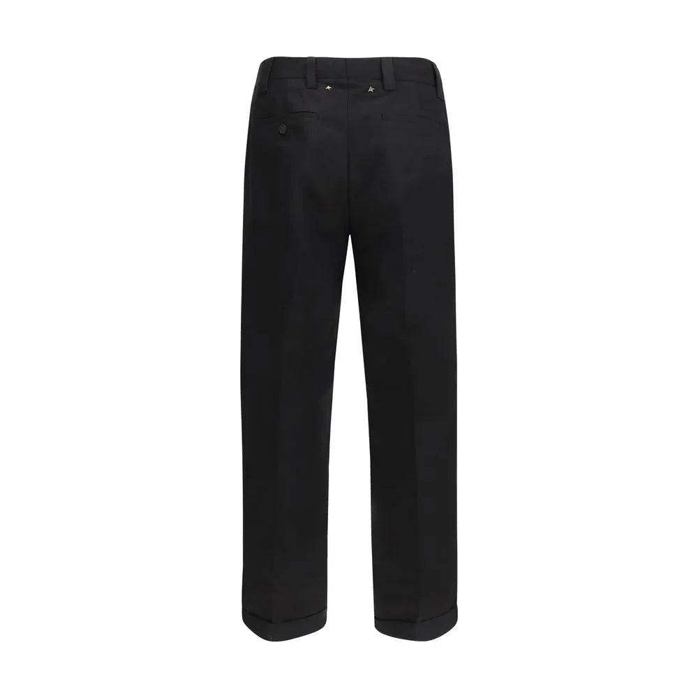 Golden Goose Black Cotton Chino Pants - Zeiniez