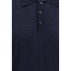 Golden Goose Blue Wool Oves Aries Polo Shirt