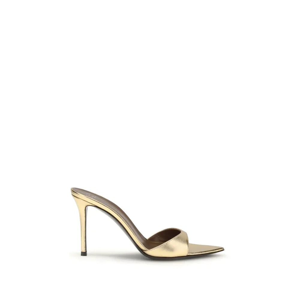 Giuseppe Zanotti Gold Leather Stiletto Heel Sandals - Zeiniez