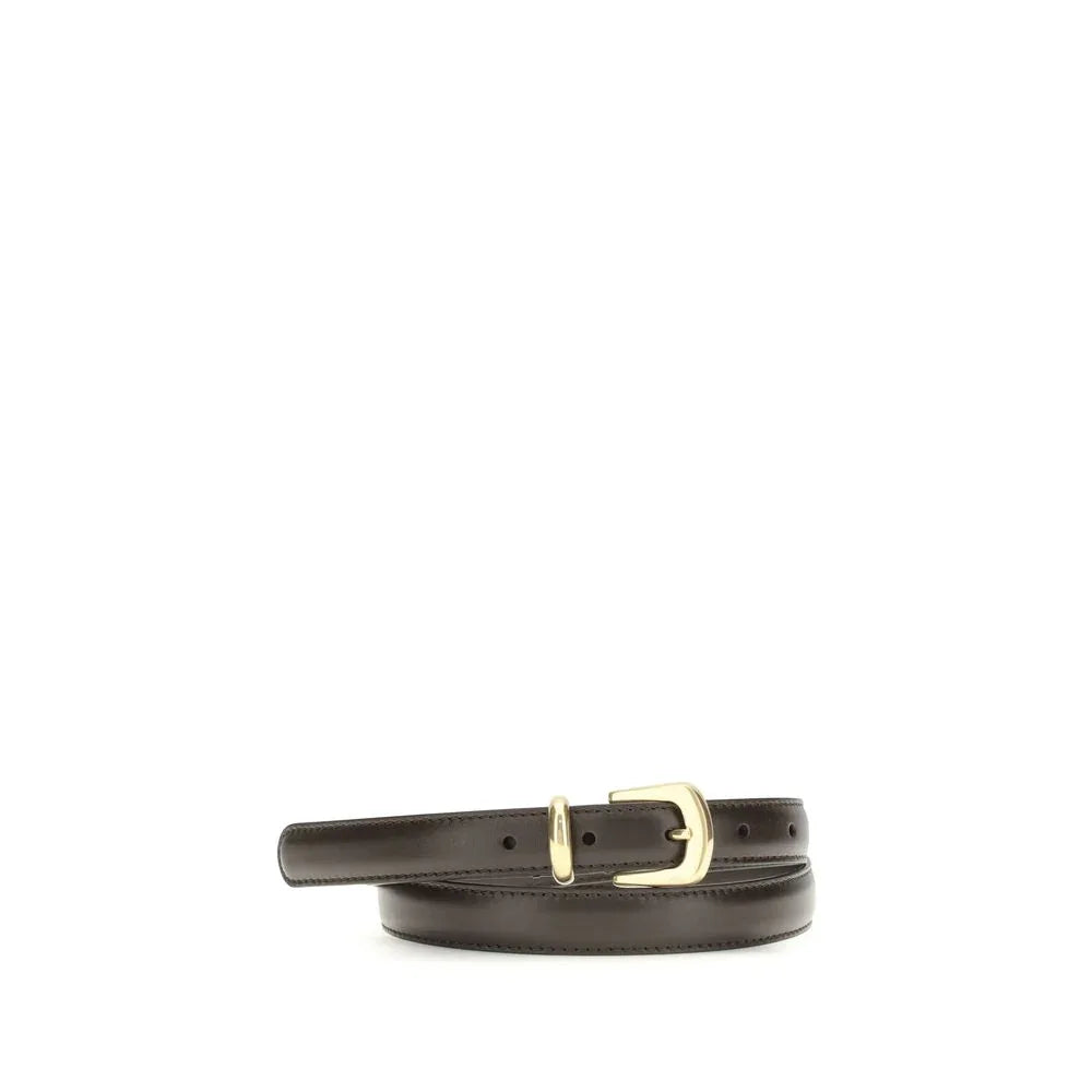 The Row Brown Calf Leather Bos Taurus Regular Belt - Zeiniez