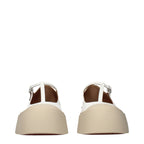 Marni White Leather Slip-On Loafers