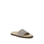 Brunello Cucinelli Gray Lamb Ovis Aries Aries Sandals - Zeiniez