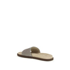 Brunello Cucinelli Gray Lamb Ovis Aries Aries Sandals - Zeiniez