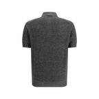 Brunello Cucinelli Gray Cotton Polo Shirt - Zeiniez