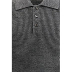 Brunello Cucinelli Gray Cotton Polo Shirt - Zeiniez