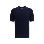Brunello Cucinelli Blue Linen T-Shirt - Zeiniez