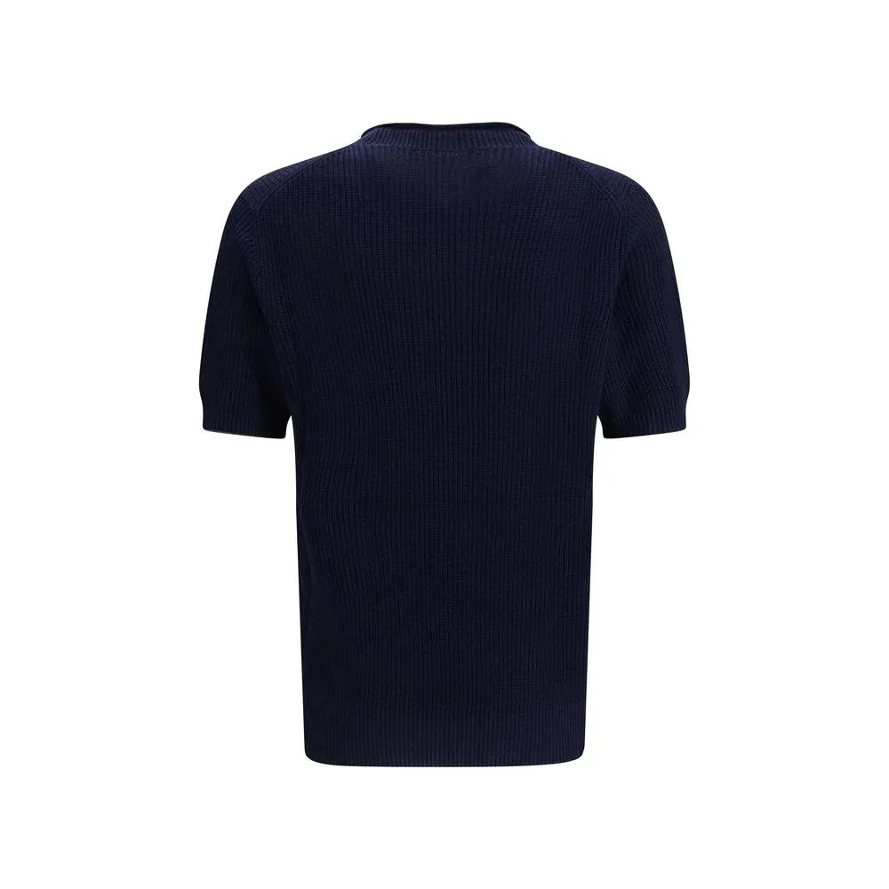 Brunello Cucinelli Blue Linen T-Shirt - Zeiniez