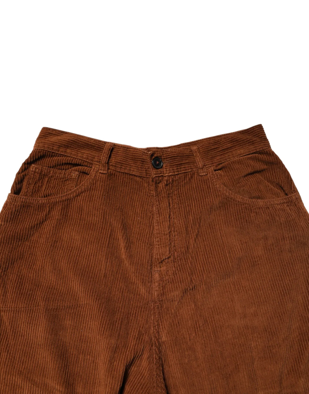 Jucca Brown Wide Leg High Waist Corduroy Denim Trouser Jeans - Zeiniez