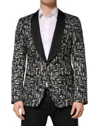 Dolce & Gabbana Black Jazz Club Silk Single Breasted Blazer - Zeiniez