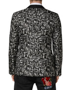 Dolce & Gabbana Black Jazz Club Silk Single Breasted Blazer - Zeiniez
