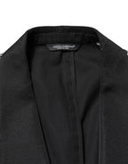 Dolce & Gabbana Black Jazz Club Silk Single Breasted Blazer - Zeiniez
