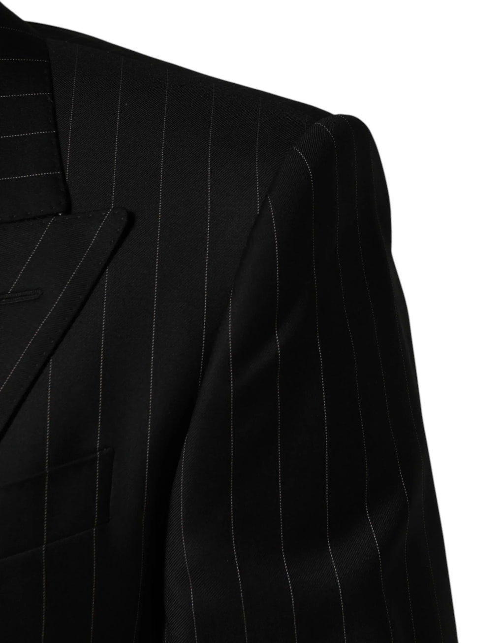 Dolce & Gabbana Black Stripes Double Breasted 2Button Blazer - Zeiniez