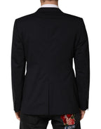 Dolce & Gabbana Black Wool Single Breasted 2 Button Blazer - Zeiniez