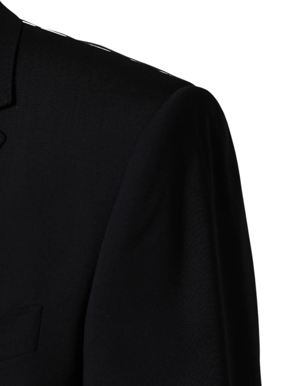 Dolce & Gabbana Black Wool Single Breasted 2 Button Blazer - Zeiniez