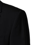 Dolce & Gabbana Black Wool Single Breasted 2 Button Blazer - Zeiniez