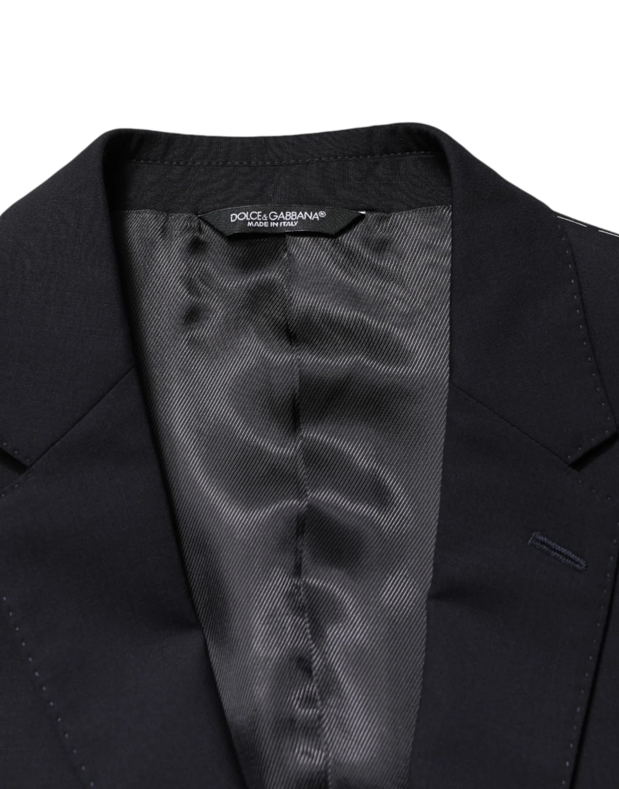 Dolce & Gabbana Black Wool Single Breasted 2 Button Blazer - Zeiniez