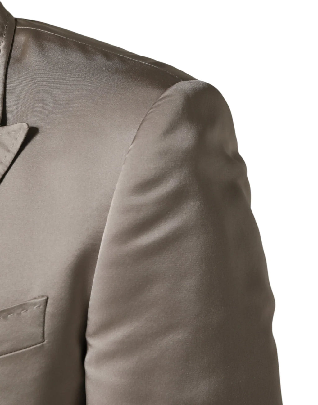 Dolce & Gabbana Beige Silk Single Breasted Jacket Men Blazer - Zeiniez