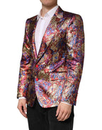 Dolce & Gabbana Multicolor Jacquard Single Breasted Blazer