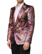 Dolce & Gabbana Multicolor Jacquard Single Breasted Blazer