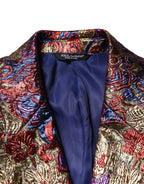 Dolce & Gabbana Multicolor Jacquard Single Breasted Blazer