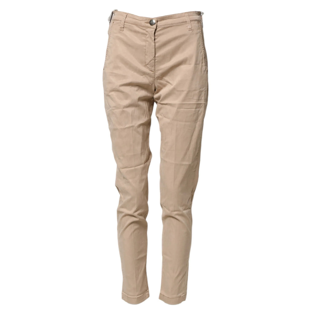 Jacob Cohen Beige Lyocell Skinny High Waist Chino Casual Pants - Zeiniez