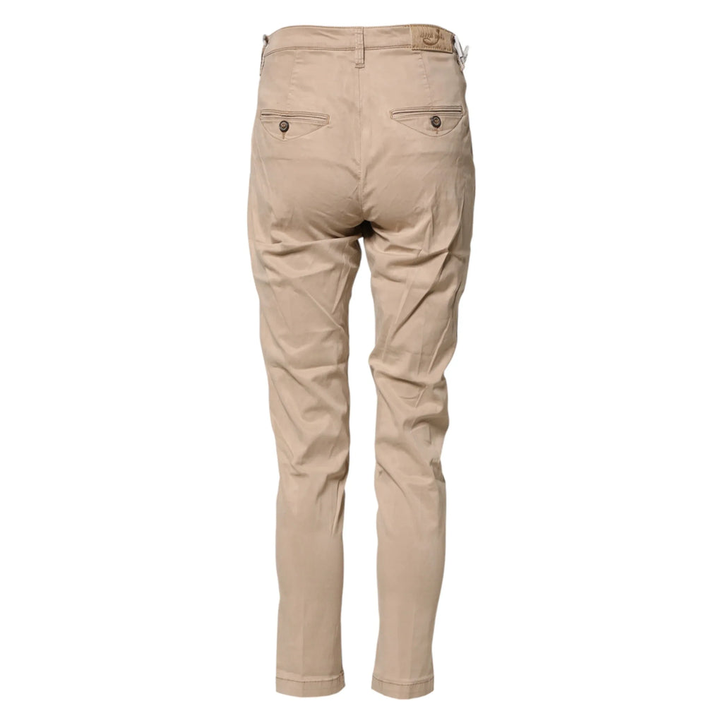 Jacob Cohen Beige Lyocell Skinny High Waist Chino Casual Pants - Zeiniez