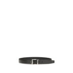 Prada Black Calf Leather Bos Taurus Regular Belt