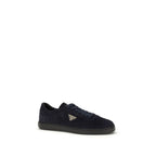 Prada Blue Calf Leather Bos Taurus Sneakers