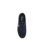Prada Blue Calf Leather Bos Taurus Sneakers