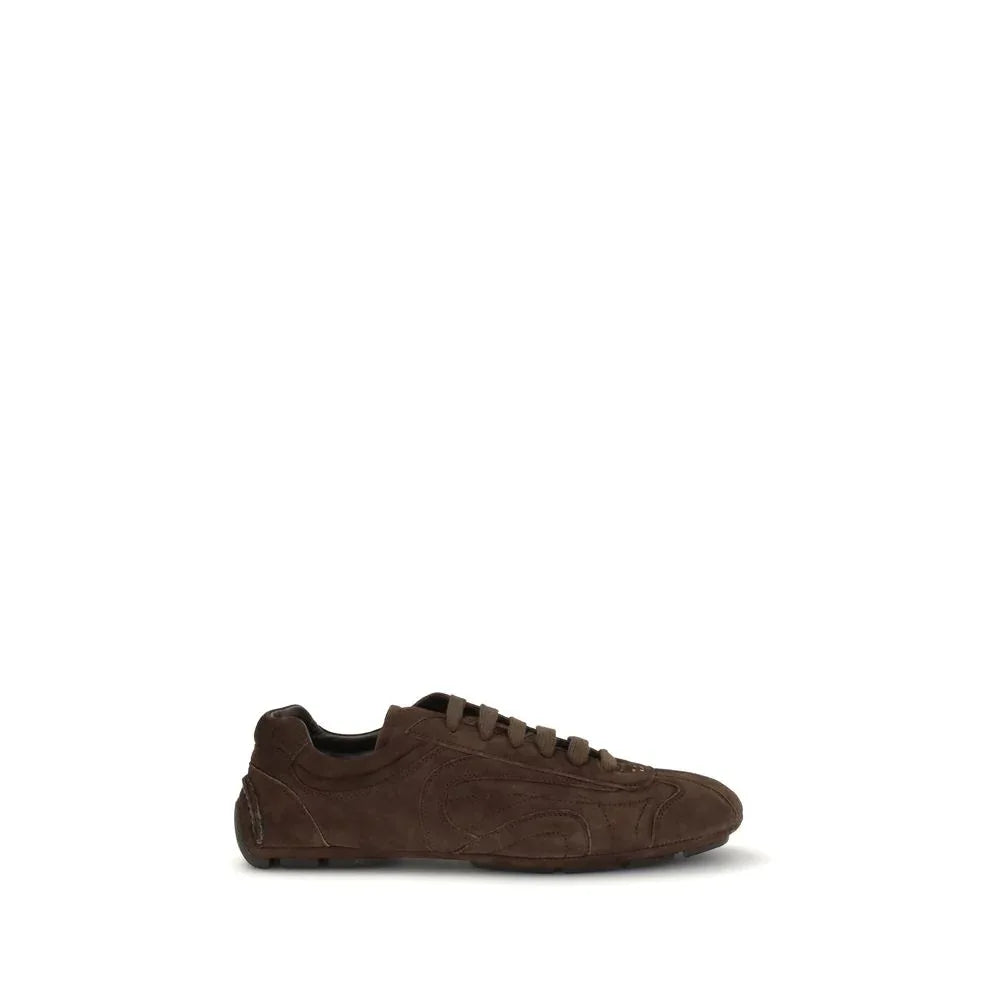 Prada Brown Lamb Ovis Aries Aries Athletic Sneakers - Zeiniez