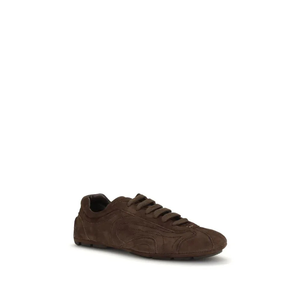 Prada Brown Lamb Ovis Aries Aries Athletic Sneakers - Zeiniez