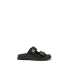 Miu Miu Black Napa Leather / Calf Bos Taurus Slippers - Zeiniez