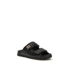 Miu Miu Black Napa Leather / Calf Bos Taurus Slippers - Zeiniez