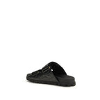 Miu Miu Black Napa Leather / Calf Bos Taurus Slippers - Zeiniez